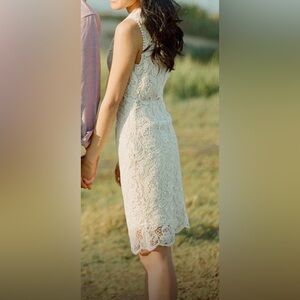 Ivory cream colored Joie bridal lace dress